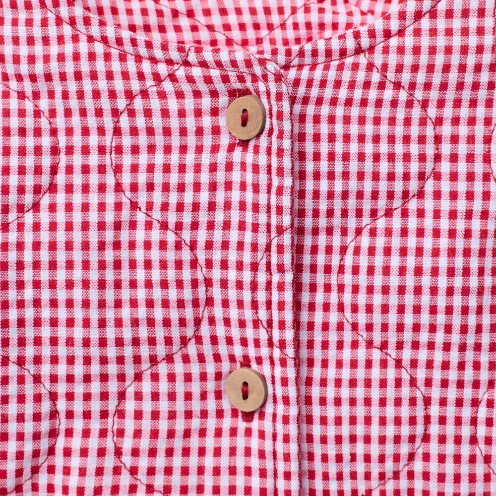 NWT ZARA BABY GIRL GINGHAM PRINT QUILTED JACKET - Picture 3 of 8